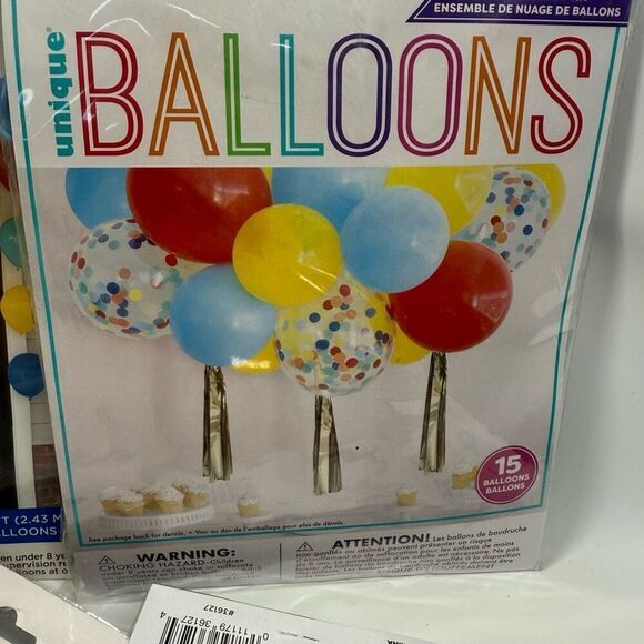 D34 10 piece Party Decorations- Primary colors balloons, door and table decor, - Picture 2 of 4
